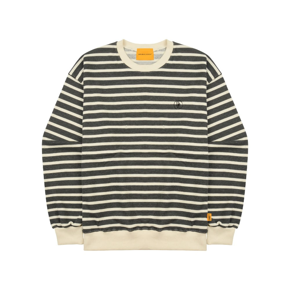 DE stripe sweatshirt (charcoal)