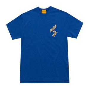 Oblique line logo short-sleeved(blue)