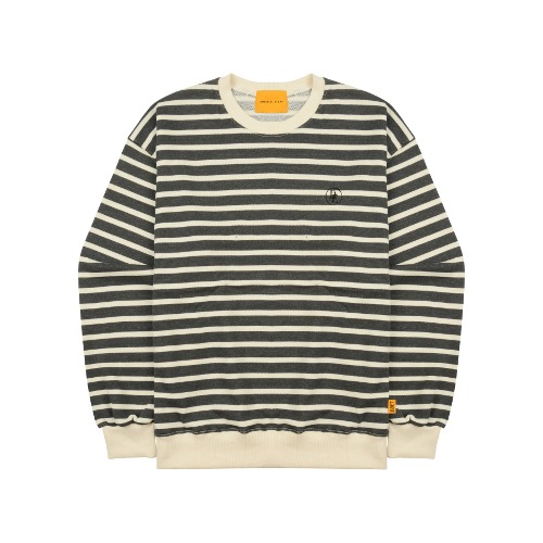 DE stripe sweatshirt (charcoal)