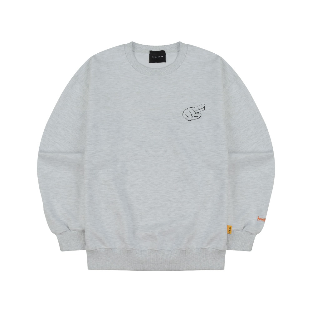 [SUNGYONG] Signature choice sweatshirt (light melange)